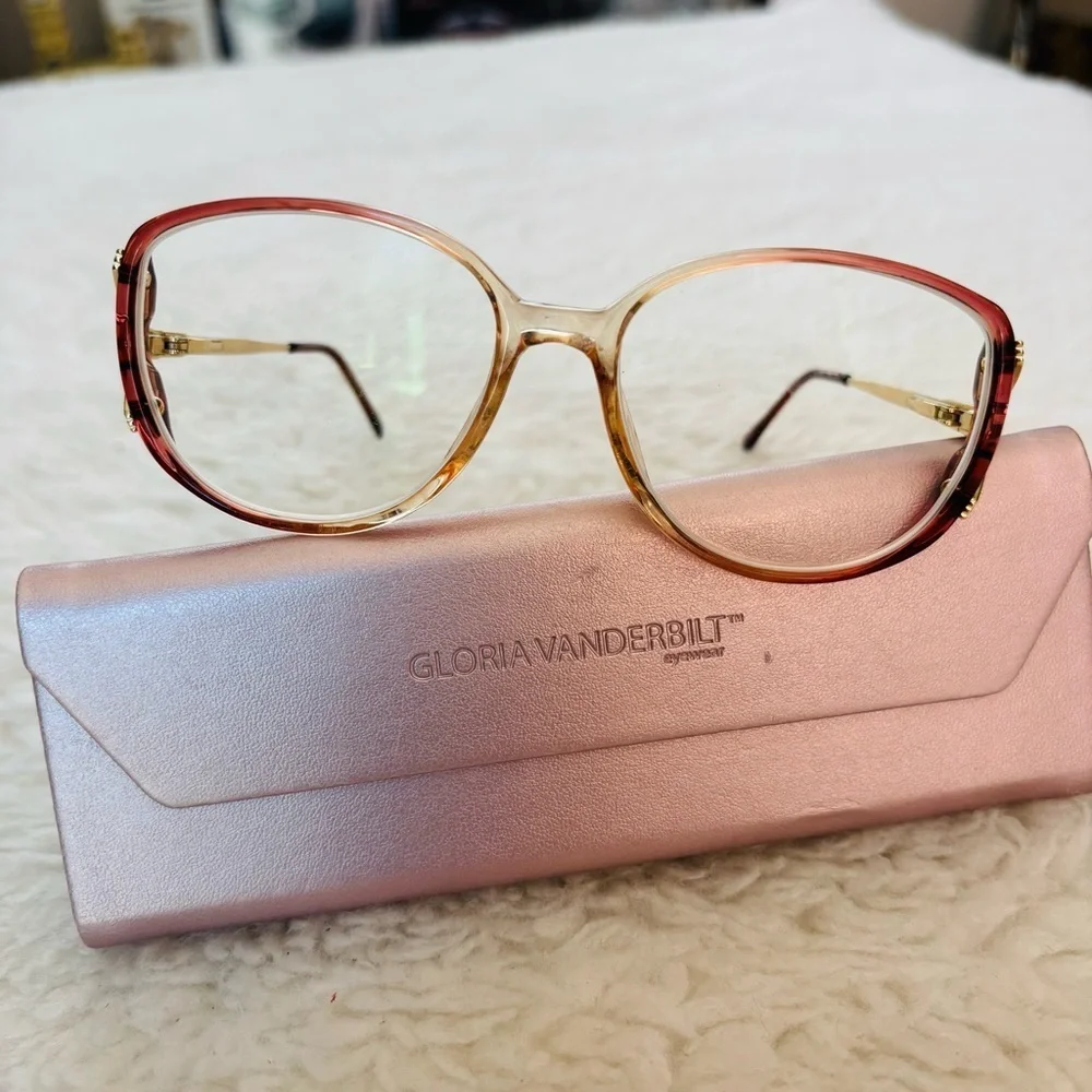 Gloria Vanderbilt Zyloware 265 Women's Multicolor Glasses Frame Only w/ case